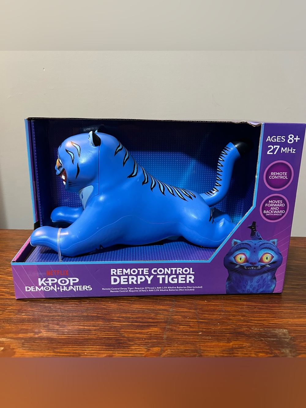 Netflix K-Pop Demon Hunters Remote Control Derpy Tiger RC Blue Toy Figure NIB